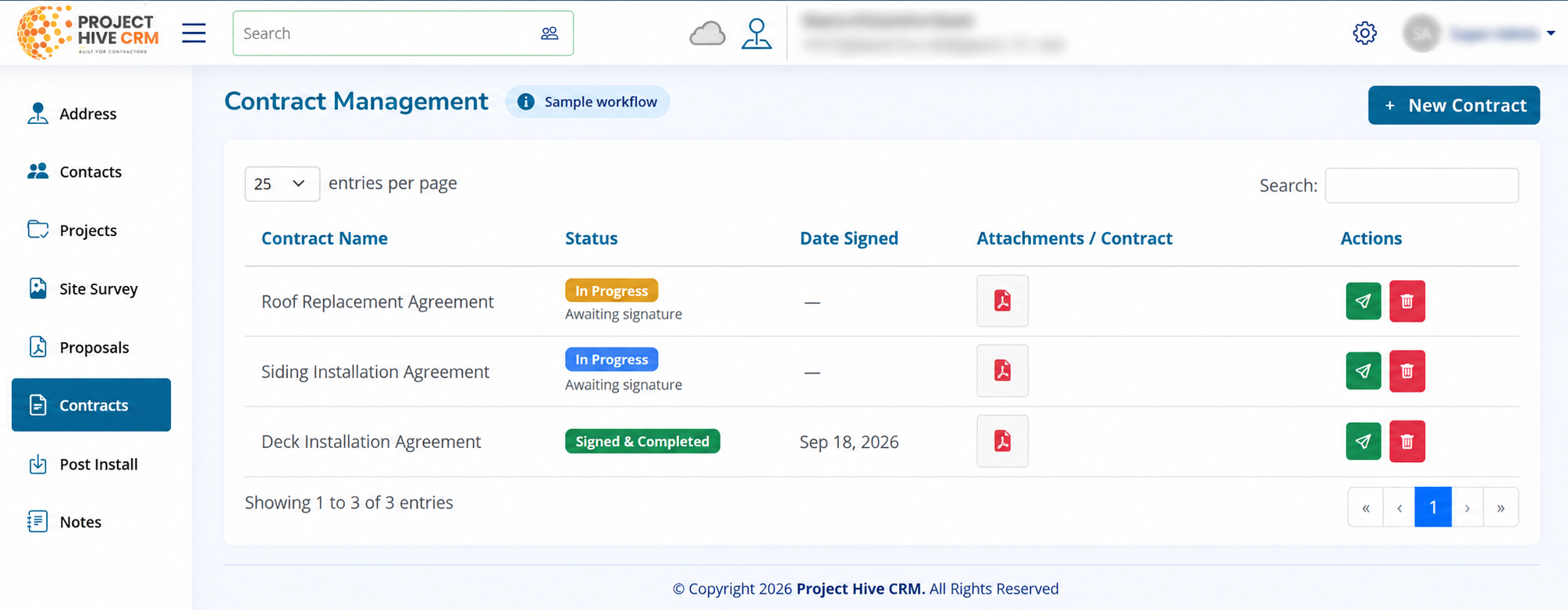 Project Hive Contract